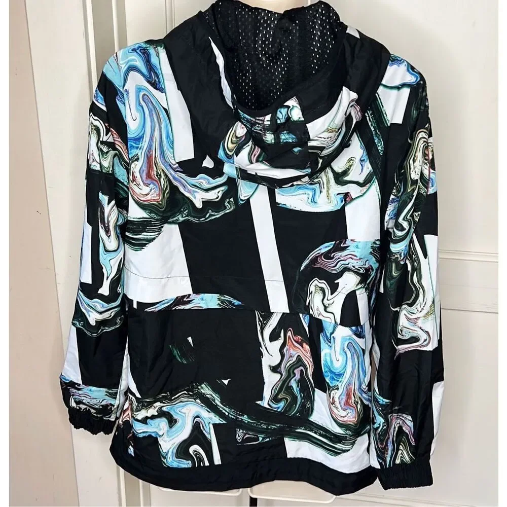 Nike Women's Marble Print 1/2 Zip Tech Sport Jacket Size XS